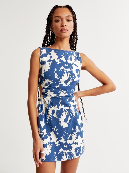 Abercrombie & Fitch Dresses & Skirts - Abercrombie and Fitch Floral Stretch Cotton Cutout Mini Dress